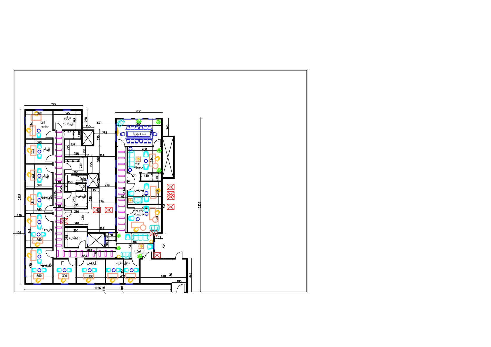 Office build-out — plans view 1